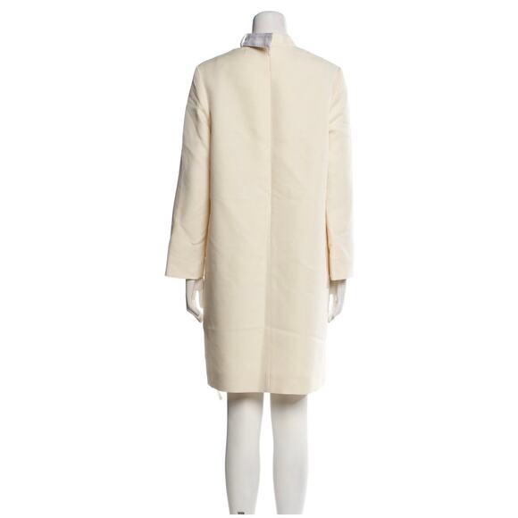 Rosetta Getty winter white wool long sleeve dress with keyhole - Picture 4 of 9
